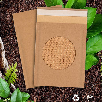 100PCS Honeycomb Wrap Bags Kraft Paper Cushion Eco Friendly Protective Wrapping - Aimall