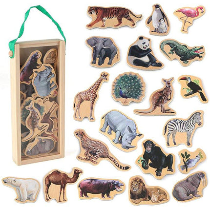 Animal Magnetic Fridge Stickers Educational Chalkboard Magnets for Kids Learning
