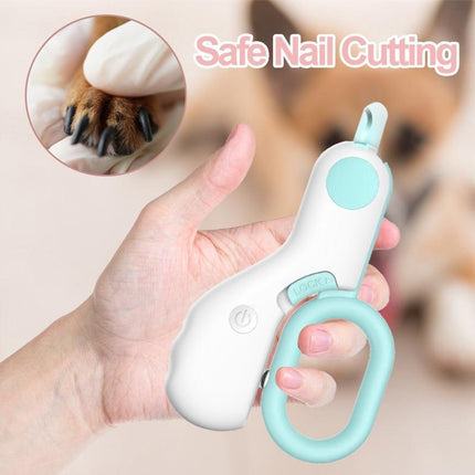 Pet Cat Dog Nail Toe Claw Clippers Scissors Trimmer Grooming Tool with LED Light - Aimall