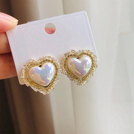Vintage Faux Pearl Stud Earrings Fashion Jewelry Elegant Retro Earring