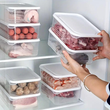 8pcs Refrigerator Storage Organizer Transparent Crisper Box for Home Kitchen