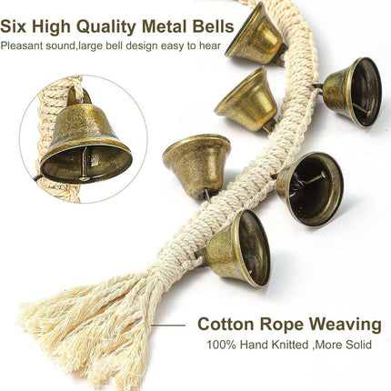Adjustable Doorbell Hanging Rope Dog Training Bell Cat Teasing Braided Trainer