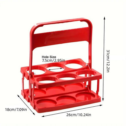 Portable Foldable Plastic Beer Carrier Basket Drinks Storage Tote Stand Holder