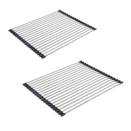 Multifunctional Stainless Steel Draining Rack Folding Sink Organizer for Kitchen