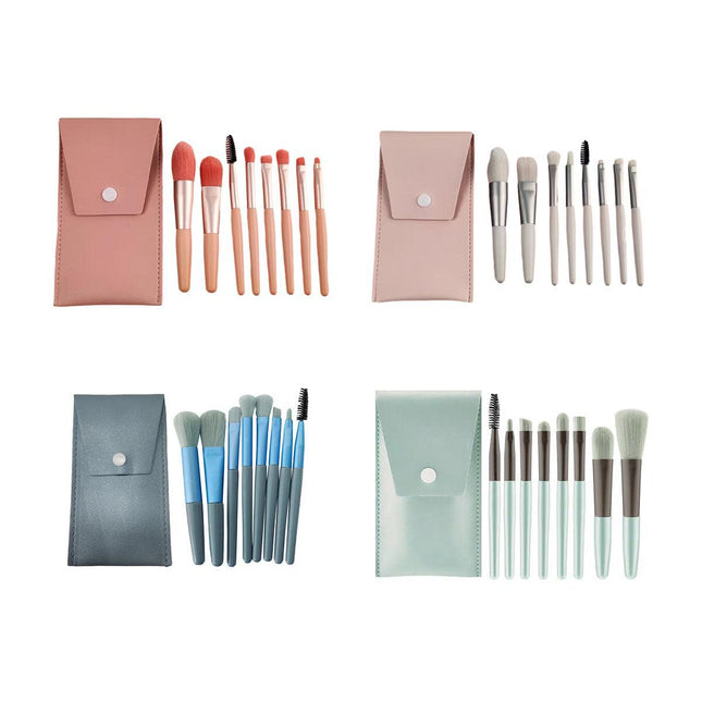 8PCS Eyeshadow Makeup Brush Set Travel Cosmetic Brushes Kit Brushes Kit with Bag - Aimall