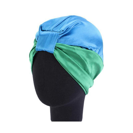 Imitated Silk Sleeping Cap Sleep Hat Womens Night Hair Styling Care Bonnet Wrap - Aimall