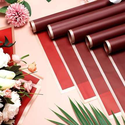 Waterproof flower wrapping paper in various colors for gift and bouquet packaging