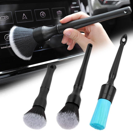3PCS Car Cleaning Brush Car Detailing Brushes Kit For Dashboard Air Conditioner