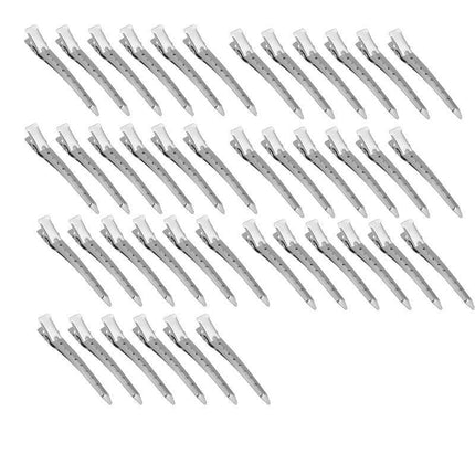 6-54X 9cm Hairdressing Sectioning Hair Clips Duck Bill Hairpin Salon Metal Curl Clips - Aimall