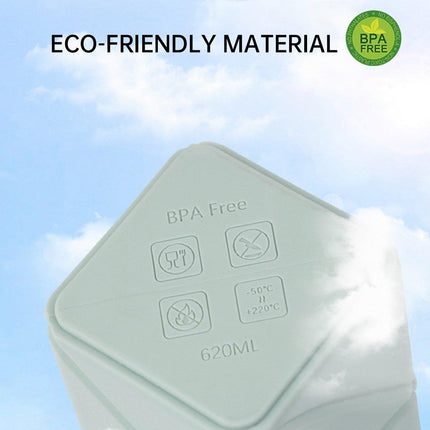 620ml Silicone Folding Water Bottle Food Grade Outdoor Sports Kettle High Temp