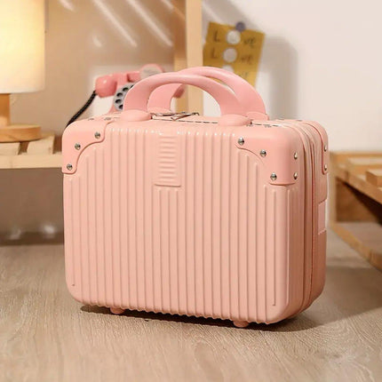 Portable Womens Mini Luggage Case Lightweight Large Capacity Cosmetic Bag