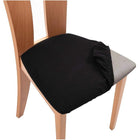 Stretch Dining Room Chair Seat Covers Slip Jacquard Removable Washable Slipcover - Aimall