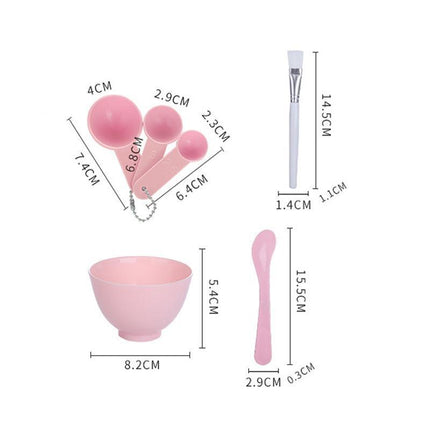 6pcs/set DIY Face Mask Spatula Brush SPA Mixing Bowl Facial Measuring Spoon Tool - Aimall