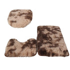 AntiSlip Washable 3pc Bathroom Mat Set Fluffy Toilet Cover Pedestal Rug Bath Mat - Aimall