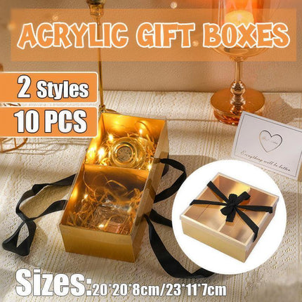 10PCS Gift Boxes Chocolate Wedding Valentine Box Candy  Cookie Packing Case Aimall