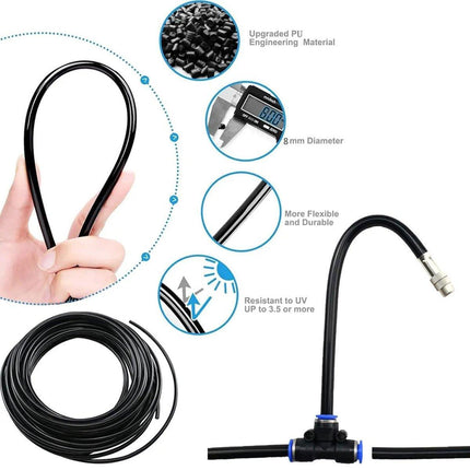 5M 10M 20M Garden Watering System Adjustable Spray Irrigation Hose Sprinkler