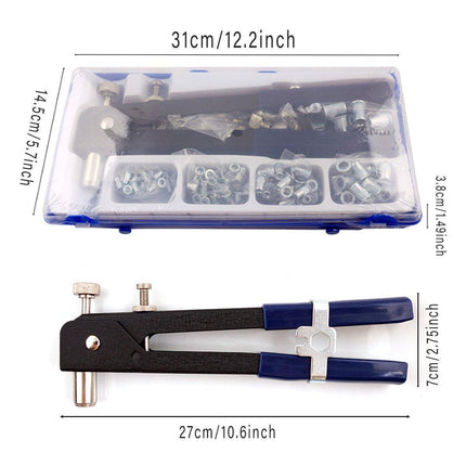 107 PCS Rivet Nut Tool Kit Nutsert Wrench with Mandrels M3 M8 Riveting Set