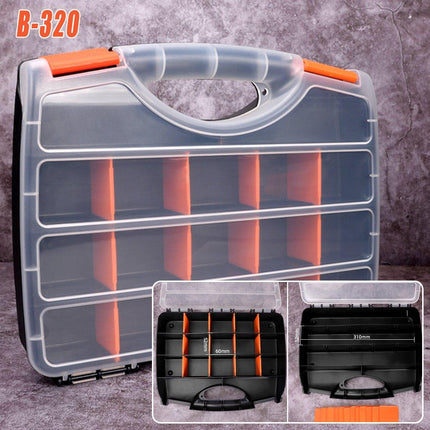 Clear Plastic Storage Box Multi Compartment Organizer for Small Parts Beads