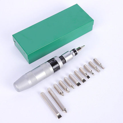13PCS Manual Impact Driver Set 1/2 Inch Reversible Hand Screwdriver Bits Tool