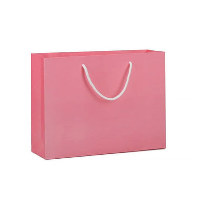 25X Kraft Paper Bags Gift Shopping Bag Carry White Pink Black Bag With Handles