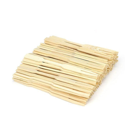 1000x Bamboo Catering Forks for BBQ & Cocktail Finger Food - Aimall