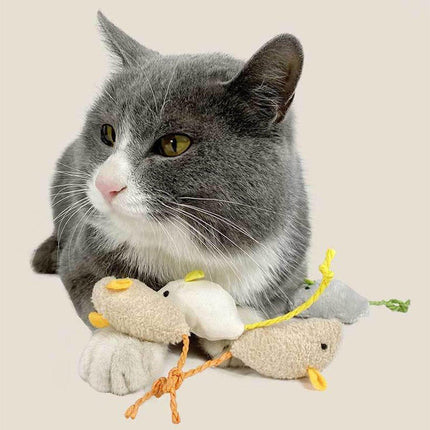 Interactive Plush Catnip Mouse Toy Durable Scratch-Resistant Fun Kitten Play Toy