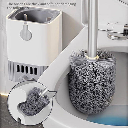 Toilet Cleaning Brush Wall Mounted Holder Bathroom Household Cleaner Tool