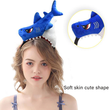 2pcs Blue Shark Cartoon Hairbands Face Washing Headband for Hair Accessories