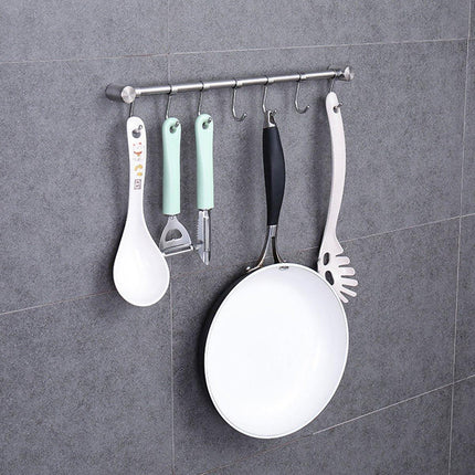 2PCS 304 Stainless Steel Bathroom Towel Hook Wall Mounted Clothes Kitchen Hanger