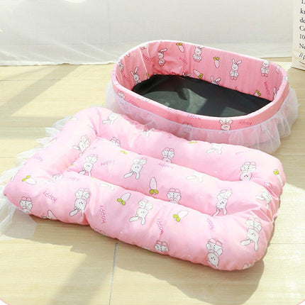 Cat Kennel Universal Cat Sleeping Nest Princess Style Lace Pet Special Kitten Cyber Red Mat