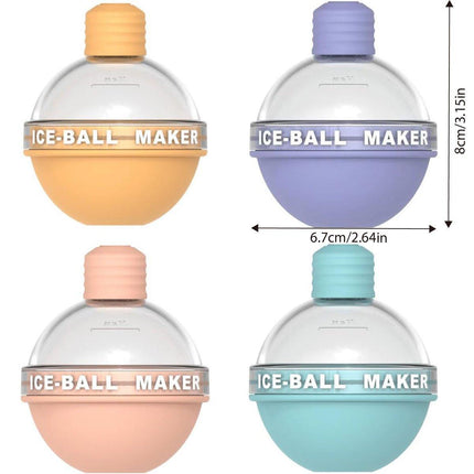4Pcs Light Bulb Silicone Ice Ball Maker Mold for Whiskey Ice Mould Ice Cube Tray