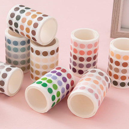 9pcs Dot Paper Tape Gradient Stickers for DIY Handbook Scrapbooking Supplies