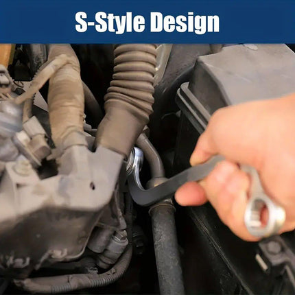 5PCS Double Ended S-Shaped Ring Wrench Set Purpose U Shaped Curved Handle Tools