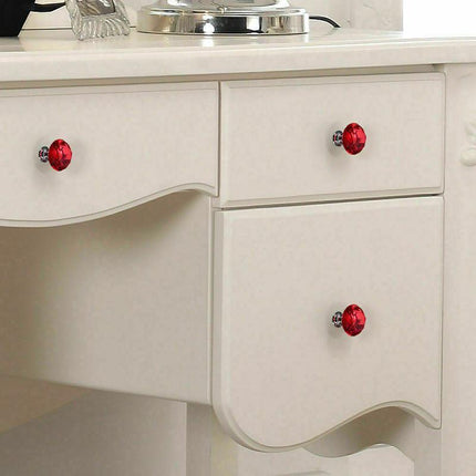 Door Knobs Handles Clear Crystal Diamond Glass Kitchen Cupboard Cabinet Pulls 40MM - Aimall