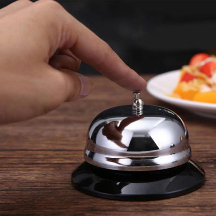 2X Service Call Bell Silver Kitchen Hotel Counter Reception Restaurant Desk Ring