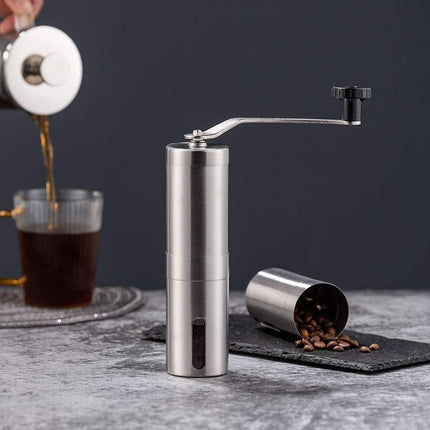 18.8cm Manual Coffee Bean Grinder Stainless Steel Hand Coffee Mill Ceramic Burr