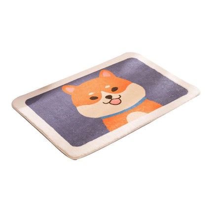 Non Slip Faux Cashmere Bath Mat Water Absorbent Floor Rug for Bathroom Doorway