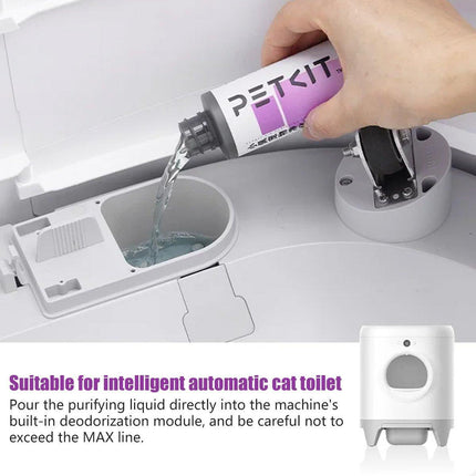 4PCS Smart Cat Litter Box Deodorizer Liquid Purifier with Pear Blossom Scent