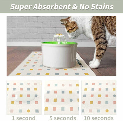 Pet Feeding Mat Dogs Cats Absorbent Non Slip Pet Placemat Waterproof Mat