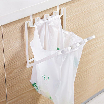 Wall Hanging Garbage Bag Shelf Hook Kitchen Storage Plastic Bag Hanger Rack Trash Bin