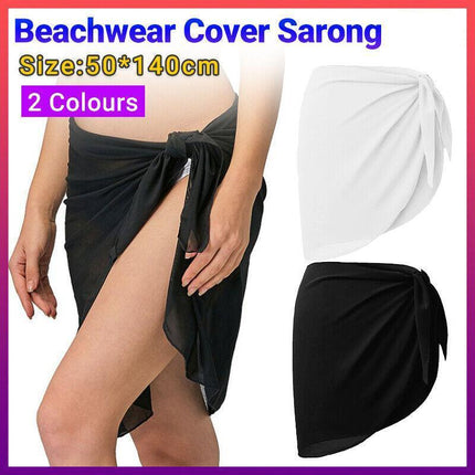 Women Sarong Skirt Wrap Short Cover Pareo Swim Beach Bikini Beachwear Up Austock - Aimall