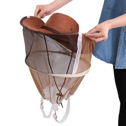 Beekeeping Buckle Denim Hat Bee Insect Face Protection Veil Net Breathable Tool