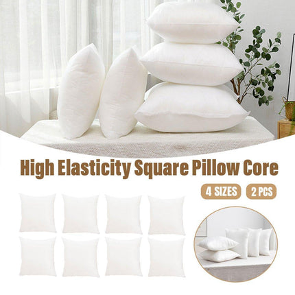 2pcs High Quality Square Pillow Inserts Soft Cushion Fillers Hotel Grade Use