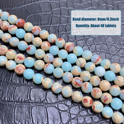 Blue Shoushan Stone Beads Blue Emperor Stone Beads Semi-finished DIY Accessories