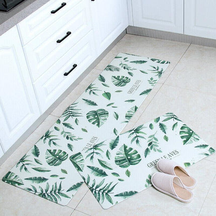 45×150cm Kitchen Mat Non-Slip Waterproof PVC Floor Rug Carpet Anti-Oil Easy Clean - Aimall