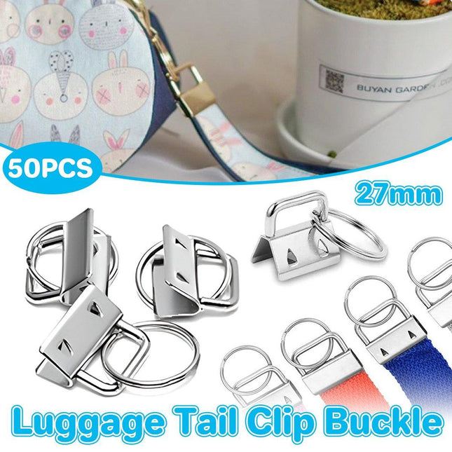 50X 27MM DIY Craft Key Fob Keychain Hardware With Plier Wristlets Tail Clip Gift