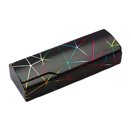 2PCS Lattice Pattern Glasses Case with Snap Closure and Anti-pressure Design