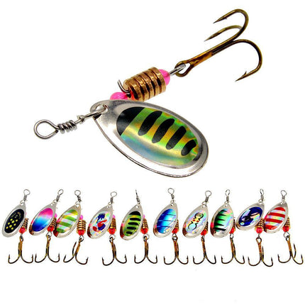 10/16PCS Fishing Lure Spinners Baits Spoon Set with Tackle Bag Trout Bass Tackle - Aimall