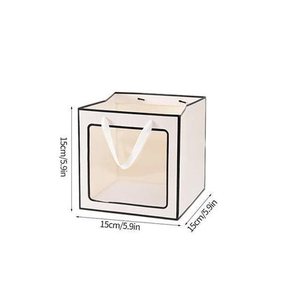 20PCS Open Window for Flower Doll Wedding Gift Transparent Square Packaging Bag