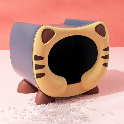 Semi Closed Cat Nest Soft Cozy Pet Bed for Cats Small Animals Indoor Sleeping